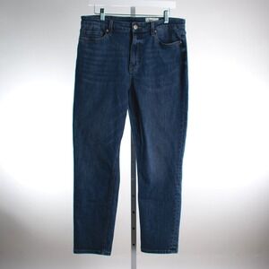 Cosmic Blue Love Womens Jeans Size 32 Dark Wash Denim Straight Leg